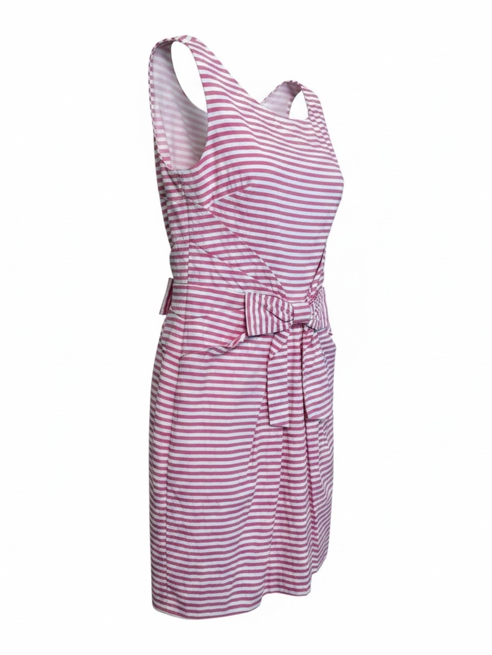 Kate Spade Pink & White Striped Bow Dress | Size 12 | Preppy Chic